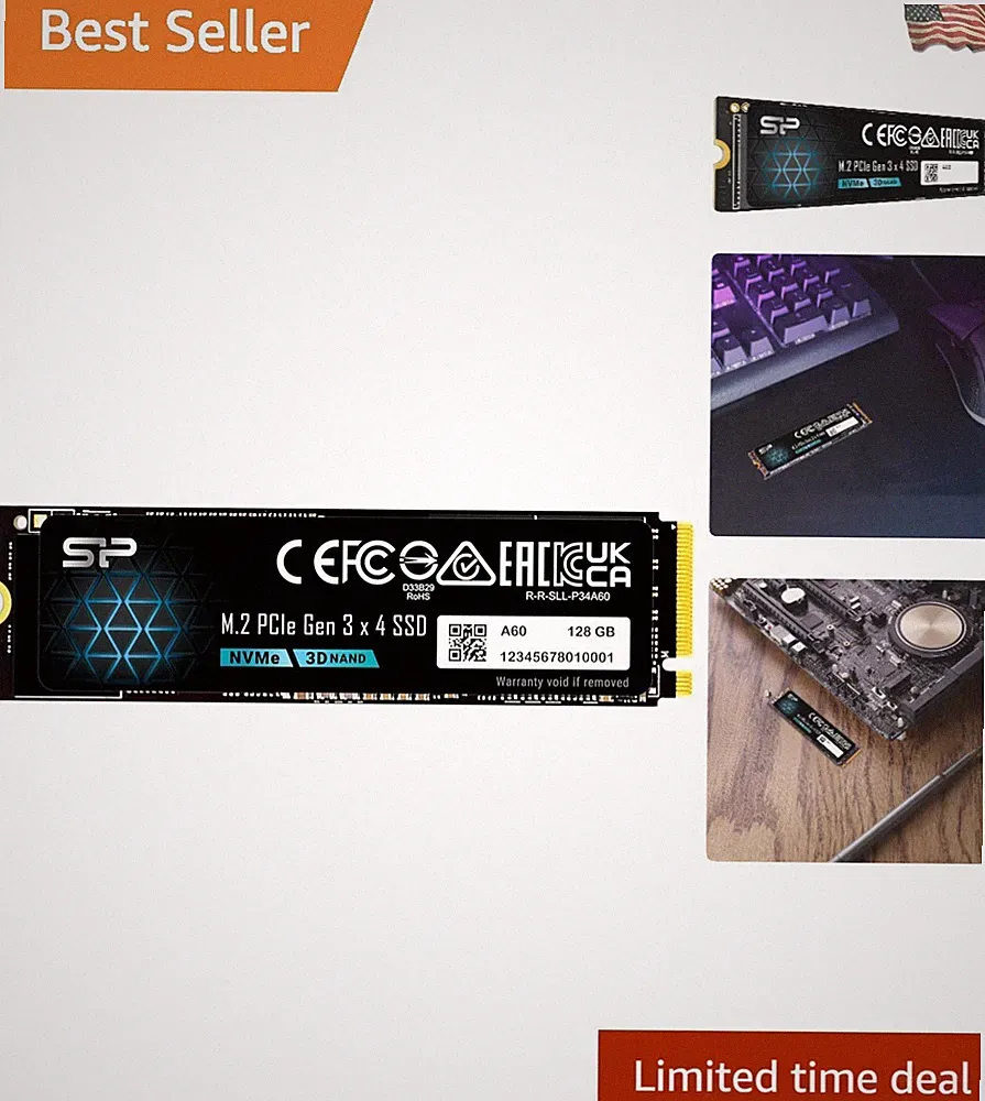 Silicon Power 128GB M.2 2280 NVMe SSD - Reliable Storage for Laptops & More