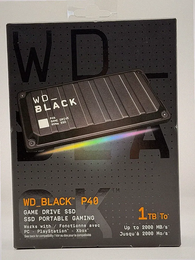 WD_BLACK P40 Game Drive 1TB External Portable SSD USB-C 2000MB/s